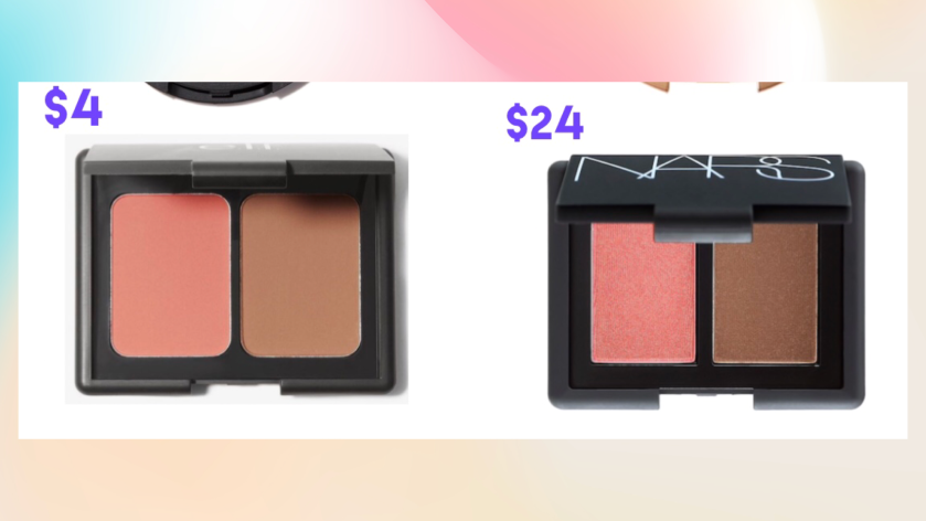 Elf dupe for NARS blush and bronzer in orgasm and laguna