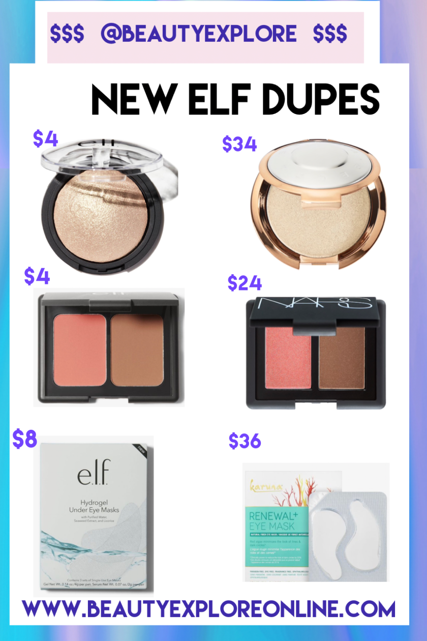 New elf dupes Becca dupes NARS dupes eye pads Sephora  and more