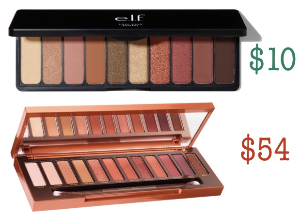 Elf rose gold palette dupe for urban decay’s naked heat palette 