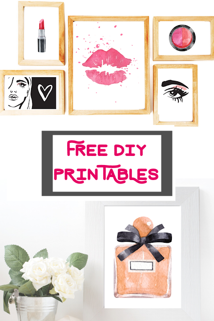 Glamour Art Prints – Free Printables for your bathroom or beauty station!