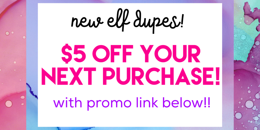 Coupon CODE FOR $5 off Elf Cosmetics website 2018 elfcosmetics.com coupon code
