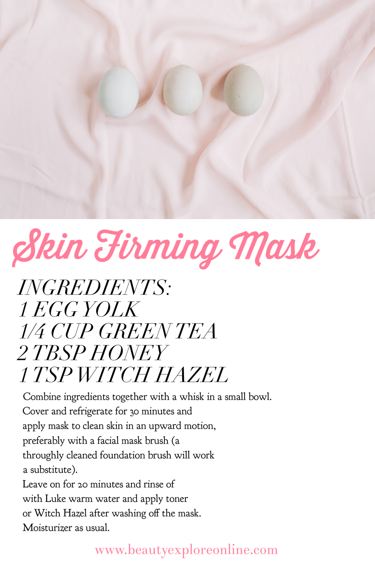 DIY Beauty Skin Firming Mask