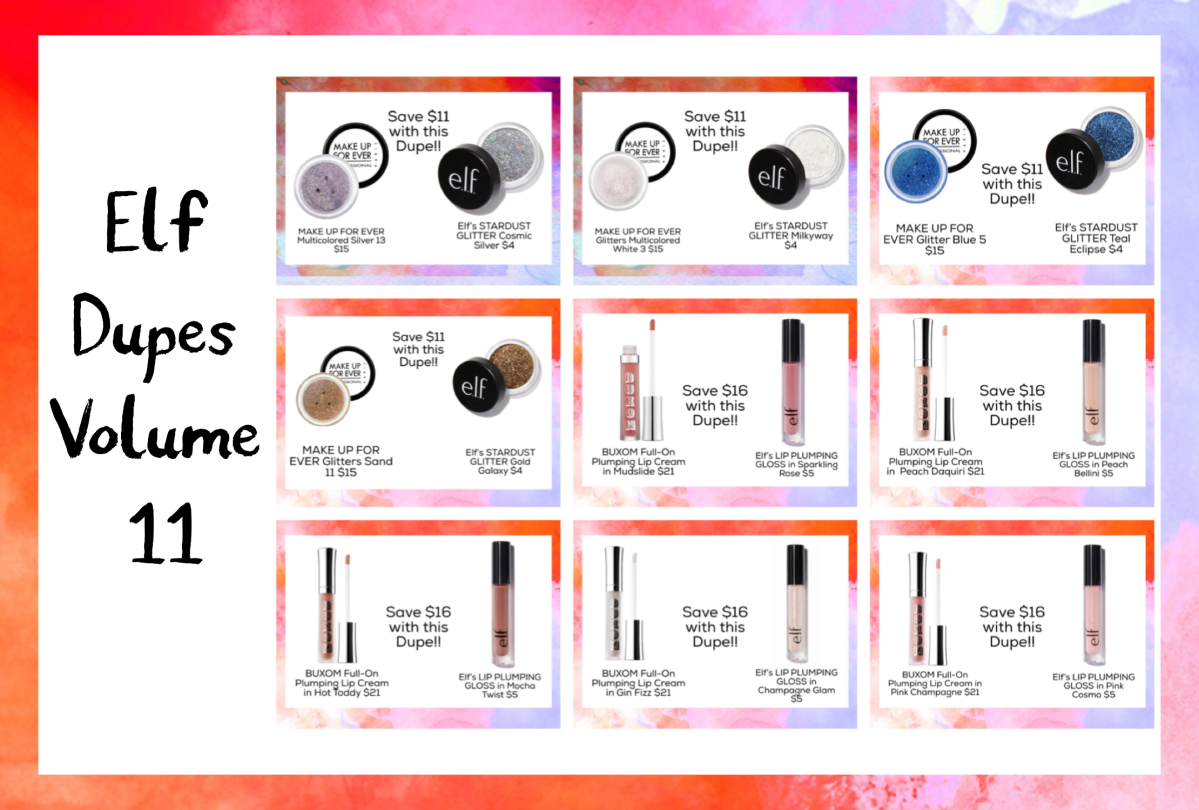 ELF DUPES 2018 – NEW PART 11 – DUPES FOR Dior Fix It day 2 in 1 Prime and Color Correct Makeup, Bare Minerals Full On Plumping Lip Gloss Buxom, Make Up Forever Glitters, AND MORE!