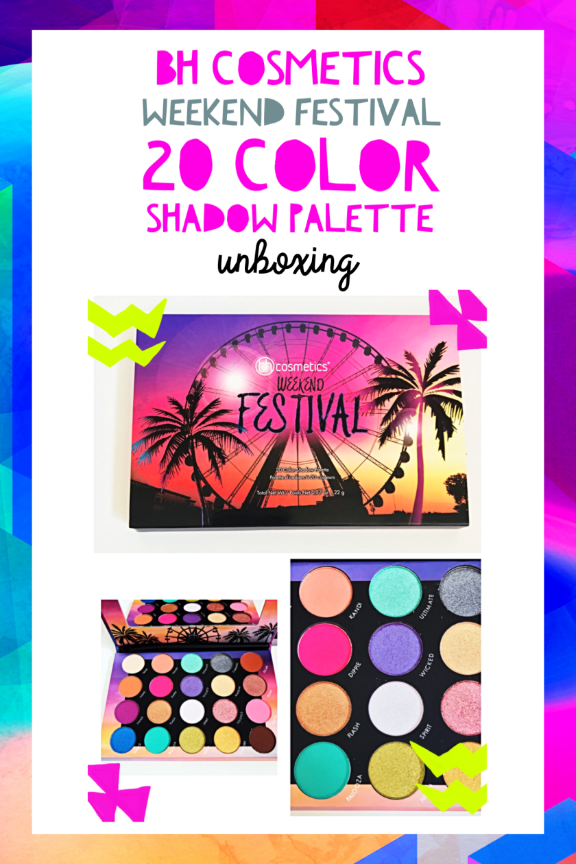 Bh Cosmetics Weekend Festival Unboxing 20 Color Shadow Palette